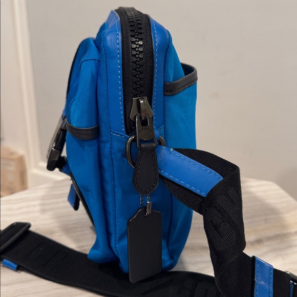 Coach Crossbody Max Blue Nylon Logo Bag - Picture 6 of 16